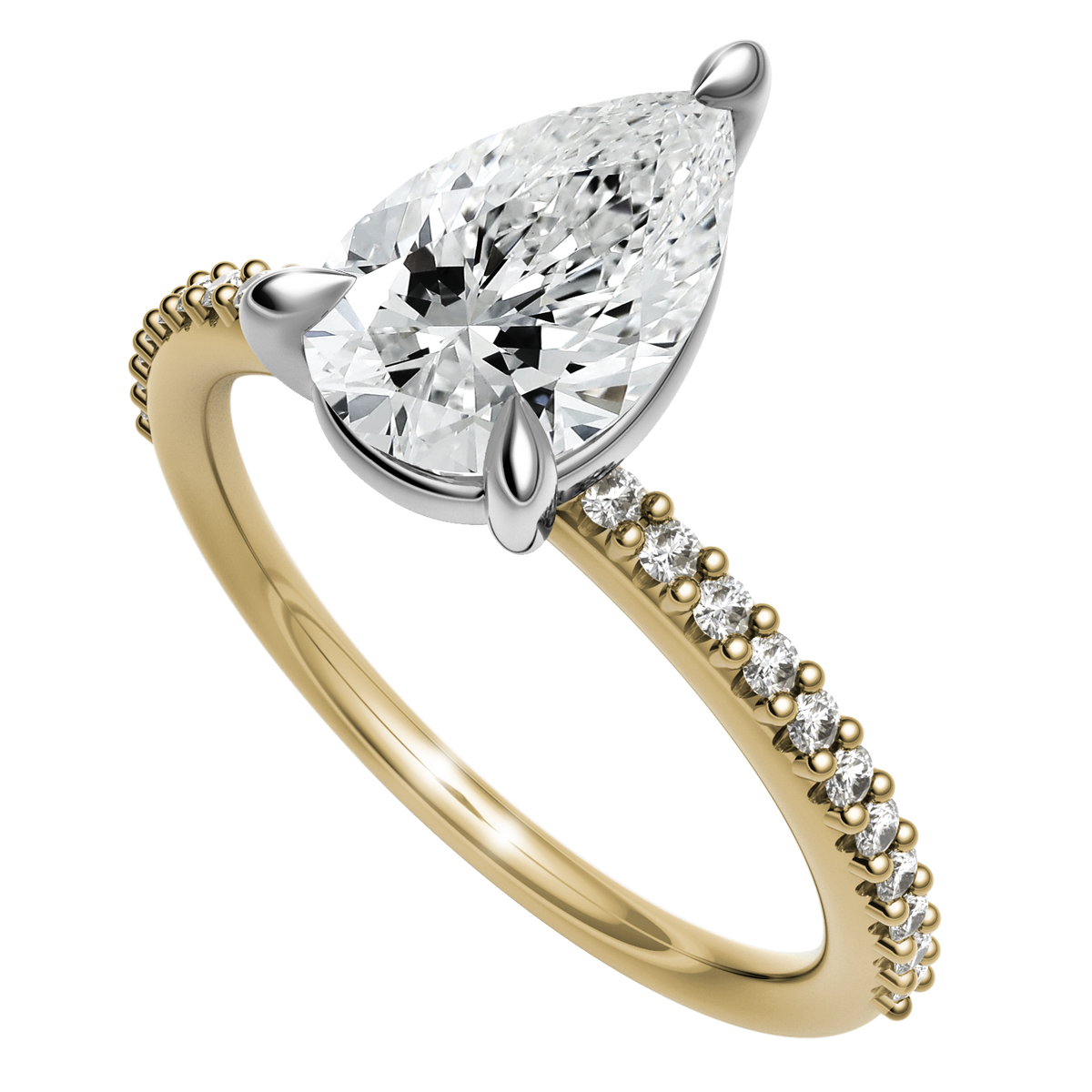 Signature Skinny™ Half Pavé Two Tone – Ring Artisan